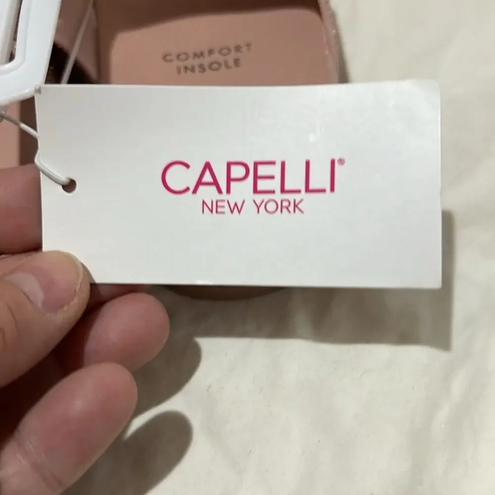 Capelli New York 1/2 molded footbed slides bling glimmer tops pink nwt